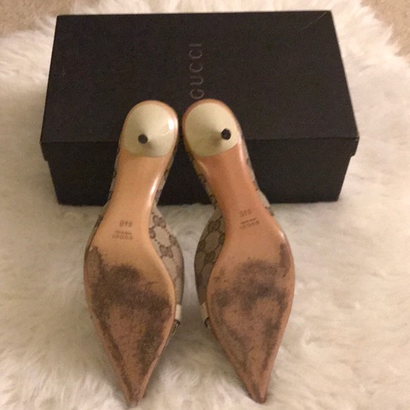 Gucci Guccissima pointed mules heels 8.5 - Picture 8 of 8